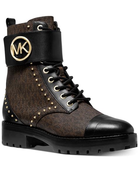 michael kors dark brown boots|michael kors ladies brown boots.